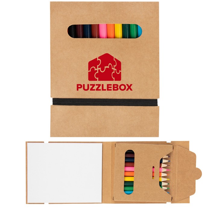 SH11222 12-Piece Colored Pencil Set With Paper ...